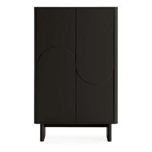 Fekete szekrény 80x130x40 cm Solei – MOME kép