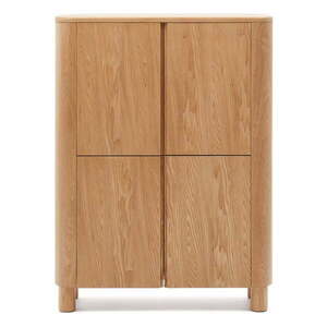 Natúr színű szekrény kőrisfa dekorral 100x134x40 cm Salaya – Kave Home kép