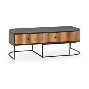 Natúr színű mangófa dohányzóasztal 60x120 cm Curve – MOME kép