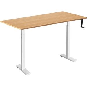 AlzaErgo Table ET3 Essential, fehér + asztallap, 120 × 80 cm, bambusz kép