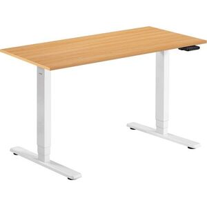 AlzaErgo Table ET1 Essential, fehér + asztallap, 120 × 80 cm, laminált, tölgy kép