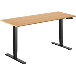 AlzaErgo Table ET1 Essential fekete + asztallap 160×80 cm bambusz kép