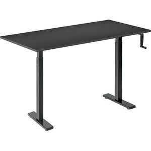 AlzaErgo Table ET3 Essential fekete + 120 × 80 cm-es fekete laminált asztallap kép