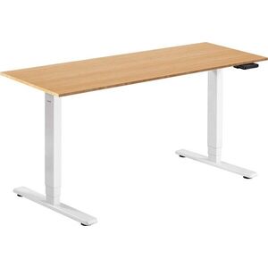 AlzaErgo Table ET1 Essential fehér + 160×80 cm bambusz asztallap kép