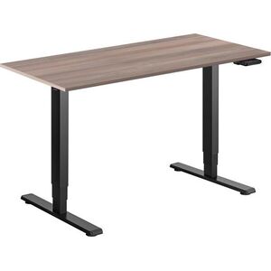 AlzaErgo Table ET1 Essential, fekete + asztallap, 120 × 80 cm, laminált, szürke tölgy kép