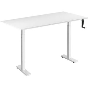 AlzaErgo Table ET3 Essential fehér + 120 × 80 cm-es fehér laminált asztallap kép