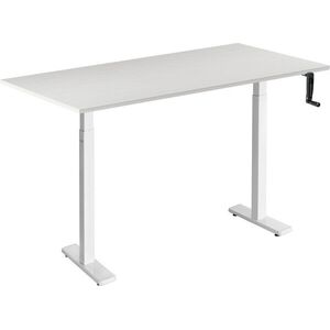 AlzaErgo Table ET3 Essential fehér + 120 × 80 cm-es fehér tölgy dekorú laminált asztallap kép