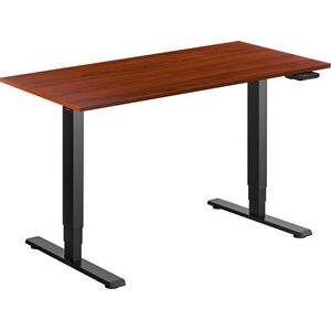 AlzaErgo Table ET1 Essential, fekete + asztallap, 120 × 80 cm, laminált, gesztenye kép