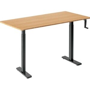 AlzaErgo Table ET3 Essential, fekete + asztallap, 120 × 80 cm, bambusz, lekerekített kép