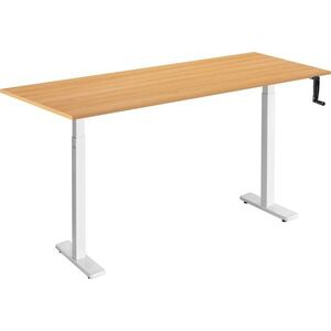 AlzaErgo Table ET3 Essential, fehér + asztallap, 160 × 80 cm, laminált, tölgy kép