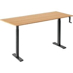 AlzaErgo Table ET3 Essential, fekete + asztallap, 160 × 80 cm, bambusz kép