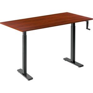AlzaErgo Table ET3 Essential fekete + 120 × 80 cm-es laminált asztallap, gesztenye dekor kép