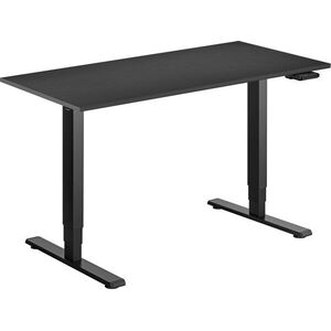 AlzaErgo Table ET1 Essential, fekete + asztallap, 120 × 80 cm, laminált, fekete kép