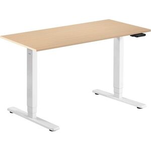 AlzaErgo Table ET1 Essential, fehér + asztallap, 120 × 80 cm, laminált, nyírfa kép