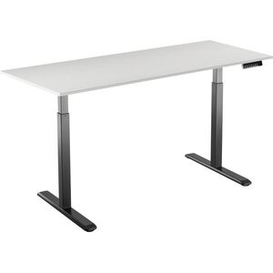 AlzaErgo Table ET2, fekete + asztallap, 160 × 80 cm, laminált fehér tölgy kép