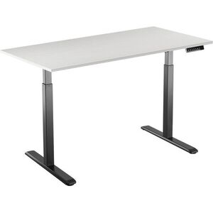 AlzaErgo Table ET2, fekete + asztallap, 120 × 80 cm, laminált fehér tölgy kép