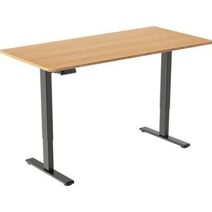 AlzaErgo Table ET2 Essential, fekete + asztallap, 120 × 80 cm, bambusz, lekerekített kép
