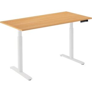 AlzaErgo Table ET2, fehér + asztallap, 120 × 80 cm, laminált tölgy kép
