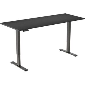 AlzaErgo Table ET2 Essential fekete + 160 × 80 cm-es fekete laminált asztallap kép