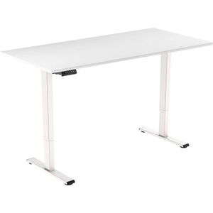 AlzaErgo Table ET2 Essential fehér + 120 × 80 cm-es fehér laminált asztallap kép