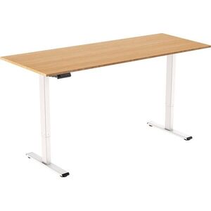 AlzaErgo Table ET2 Essential fehér + 160×80 cm-es bambusz asztallap kép