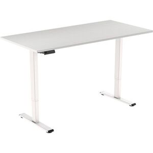 AlzaErgo Table ET2 Essential fehér + 120 × 80 cm-es fehér tölgy laminált asztallap kép