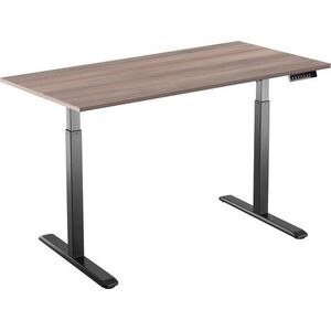 AlzaErgo Table ET2, fekete + asztallap, 120 × 80 cm, laminált szürke tölgy kép