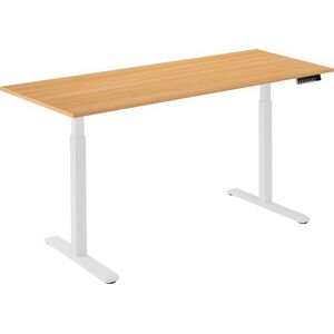 AlzaErgo Table ET2 fehér + asztallap 160×80 cm laminált tölgy kép