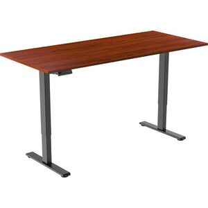 AlzaErgo Table ET2 Essential fekete + 160 × 80 cm-es gesztenye laminált asztallap kép