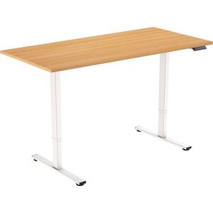 AlzaErgo Table ET2 Core - fehér + asztallap, 120 × 80 cm, laminált - tölgy kép
