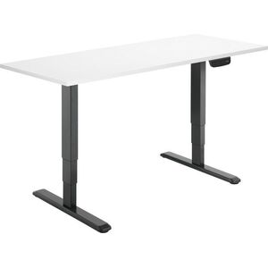 AlzaErgo Table ET1 NewGen fekete + TTE-03 160x80cm fehér laminált asztallap kép