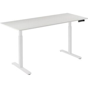 AlzaErgo Table ET2, fehér + asztallap, 160×80 cm, laminált fehér tölgy kép