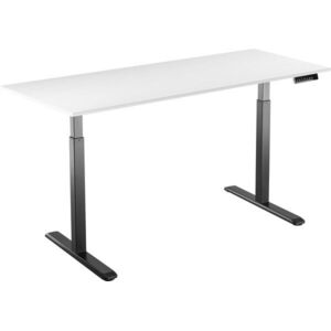 AlzaErgo Table ET2 fekete + TTE-03 160x80cm fehér laminált asztallap kép