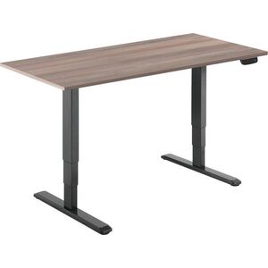 AlzaErgo Table ET1 NewGen, fekete + asztallap, 120×80 cm, laminált, szürke tölgy kép