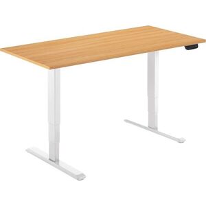 AlzaErgo Table ET1 NewGen, fehér + asztallap, 120×80 cm, laminált tölgyfa kép