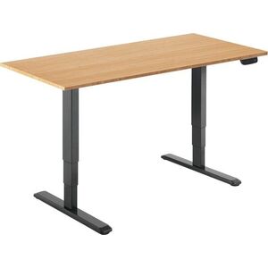 AlzaErgo Table ET1 NewGen, fekete + asztallap, 120×80 cm, bambusz kép