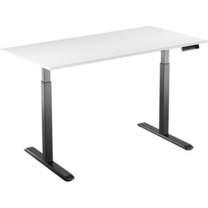 AlzaErgo Table ET2 fekete + TTE-12 120x80 cm fehér laminált asztallap kép