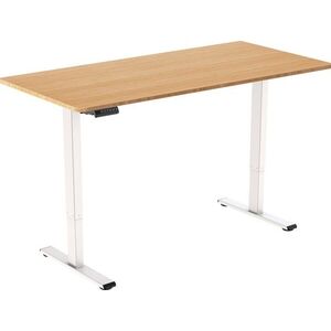 AlzaErgo Table ET2 Essential, fehér + asztallap, 120 × 80 cm, bambusz, lekerekített kép