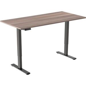 AlzaErgo Table ET2 Essential fekete + 120 × 80 cm-es szürke tölgy laminált asztallap kép