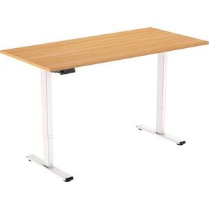 AlzaErgo Table ET2 Essential fehér + 120 × 80 cm-es tölgy laminált asztallap kép
