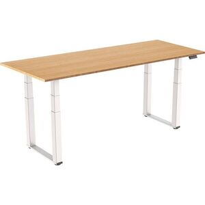 AlzaErgo Table ET7 Heavy Duty, fehér + asztallap, 160 × 80 cm, bambusz kép