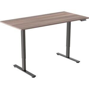 AlzaErgo Table ET2 Core - fekete + asztallap, 120 × 80 cm, laminált - szürke tölgy kép