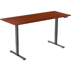 AlzaErgo Table ET2 Core fekete + 160 × 80 cm laminált gesztenyefa dekor asztallap kép