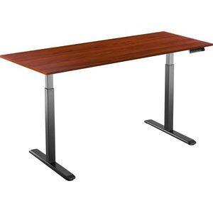 AlzaErgo Table ET2, fekete + asztallap, 160×80 cm, laminált gesztenye kép