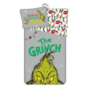 Zöld-szürke egyszemélyes pamut gyerek ágyneműhuzat 200x140 cm Grinch – Jerry Fabrics kép
