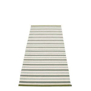 Zöld-krémszínű kültéri-beltéri futószőnyeg 85x200 cm Teo Sage – Pappelina kép