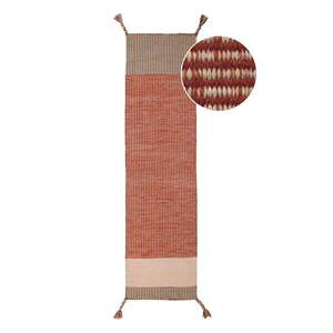 Anu narancssárga gyapjú futószőnyeg, 60 x 200 cm - Flair Rugs kép