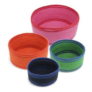 Juta tárolókosár szett 4 db-os ø 23x11 cm – Rex London kép