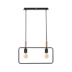 Csillár zsinóron FRAME 2xE27/60W/230V fekete 32-73518 kép