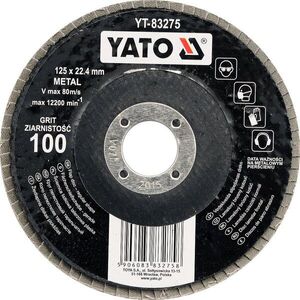 Yato Lamellás csiszolókorong fémhez 125x22, 4mm P100 YT-83275 kép